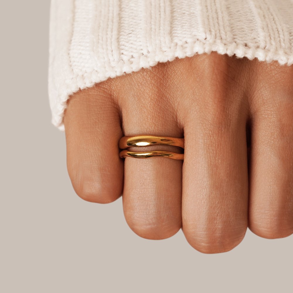 Meeresbrise Glanz Ring-Set