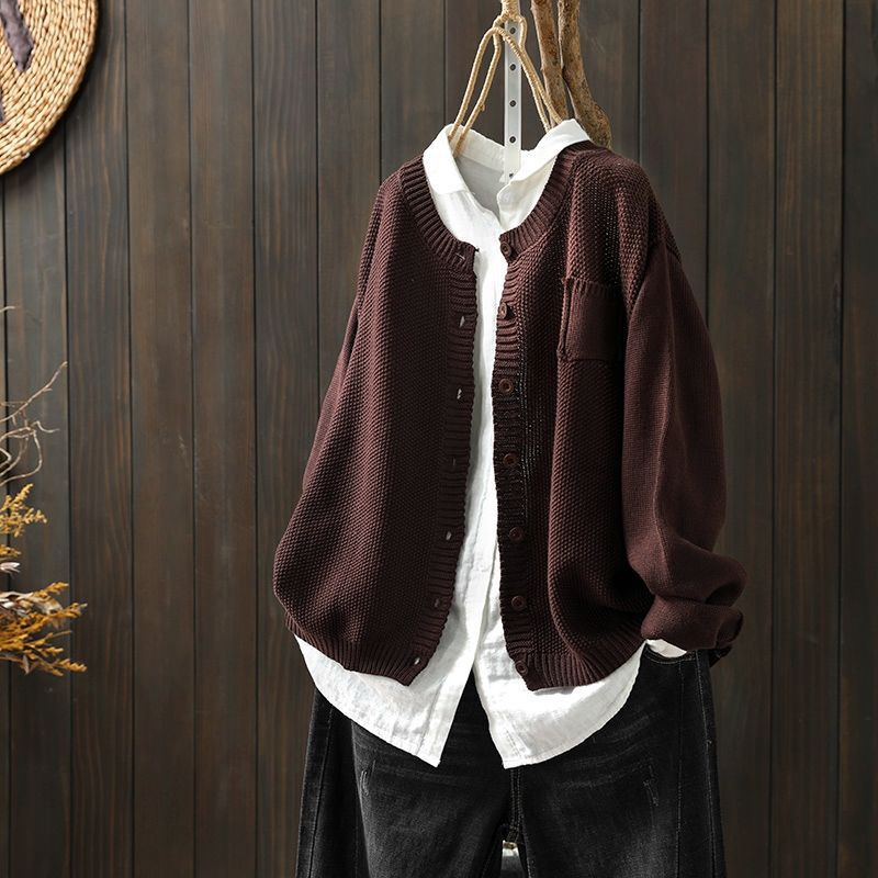 Maja | Leichter Cardigan für mühelose Eleganz in Kaffeebraun
