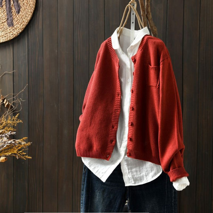 Maja | Leichter Cardigan für mühelose Eleganz in Rot