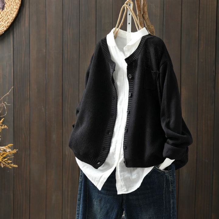 Maja | Leichter Cardigan für mühelose Eleganz in Schwarz