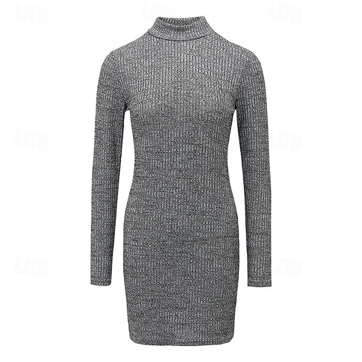 Midi Strickjacke Damen Rollkragen Klassisch (2)