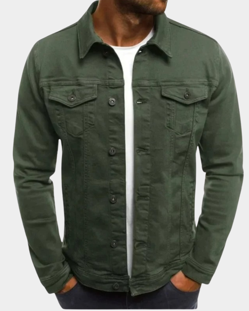 Moderne Leichte Herren Jacke für Herbst in Armeegrün