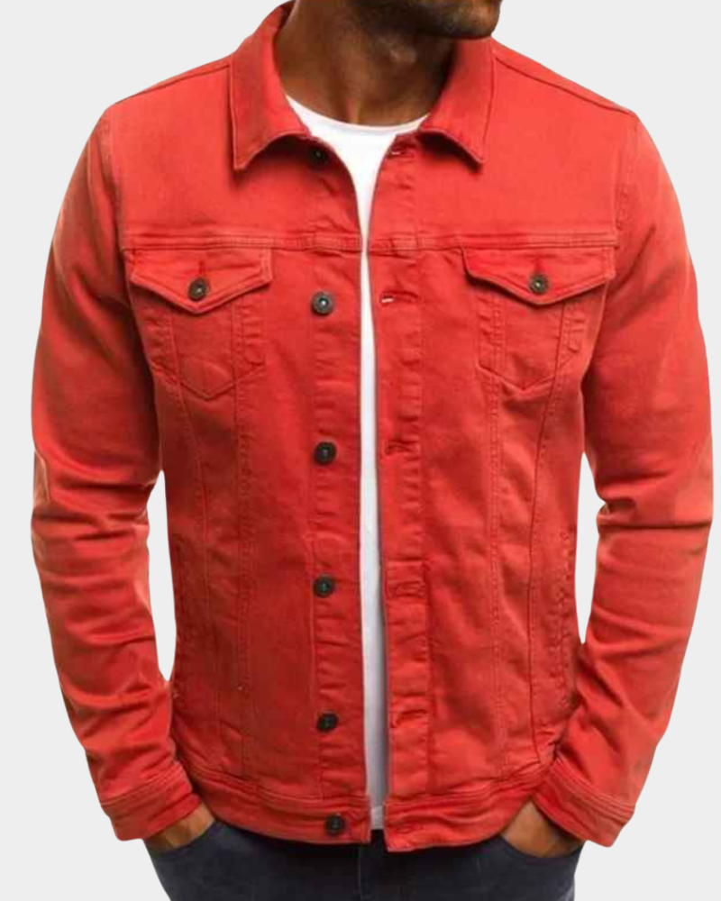 Moderne Leichte Herren Jacke für Herbst in Rot