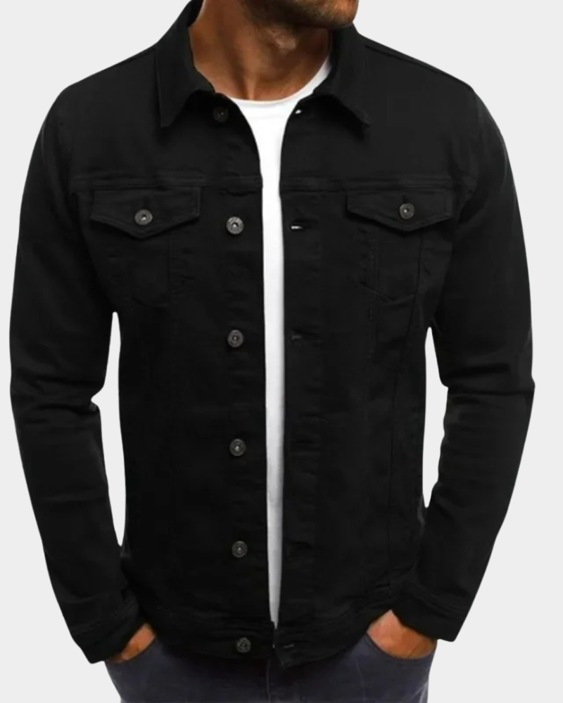 Moderne Leichte Herren Jacke für Herbst in Schwarz