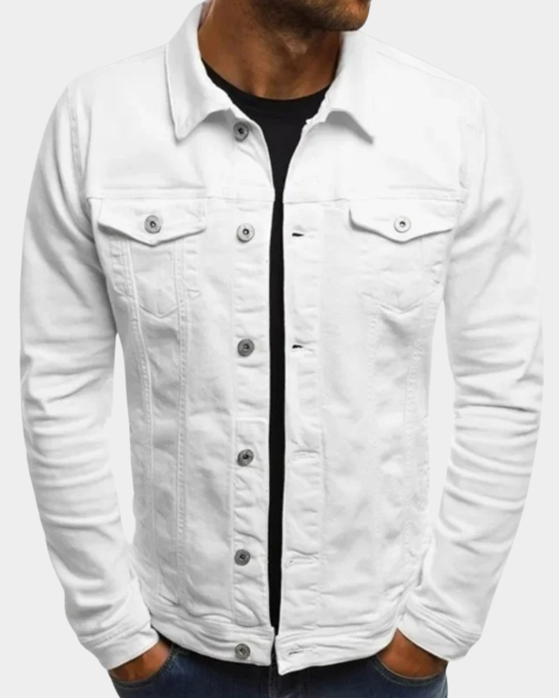 Moderne Leichte Herren Jacke für Herbst in Weiß