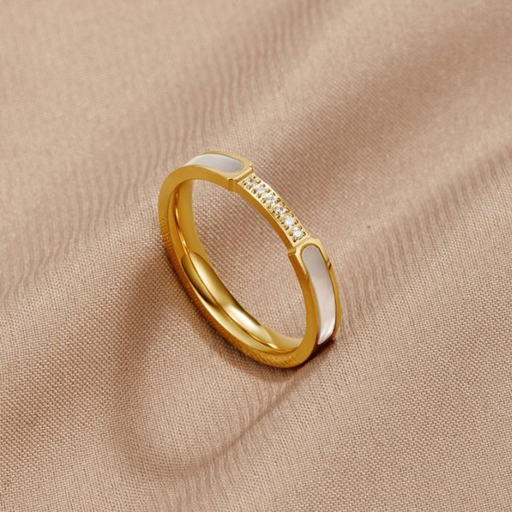 Luxuriöser Perlen-Kristall-Harmonie-Ring