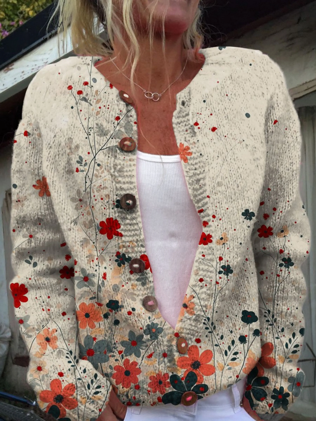 Mühelose Damen Strickjacke für Herbst in Mehrfarbig