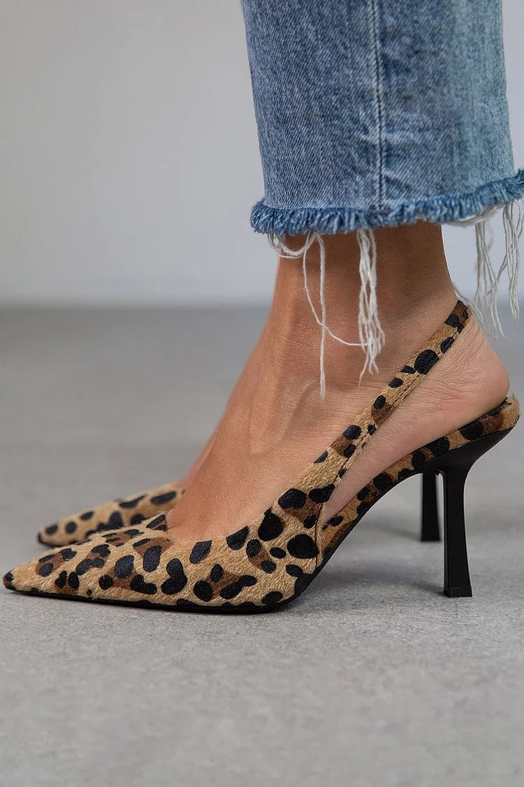 Orthopädische Absätze im Leopardenstil in Khaki