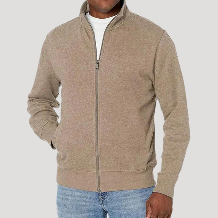 Praktische Herren Jacke mit Reißverschluss für Herbst in Beige