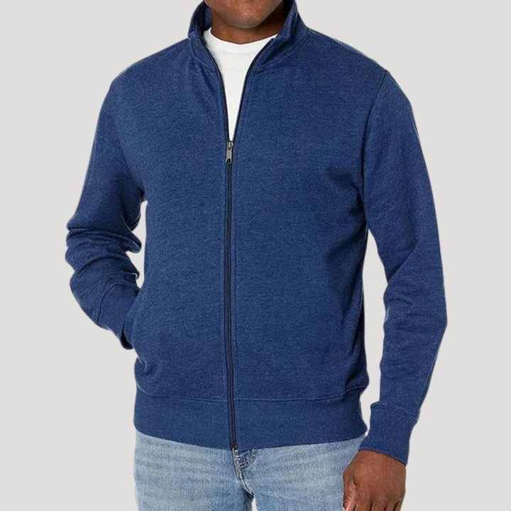 Praktische Herren Jacke mit Reißverschluss für Herbst in Blau