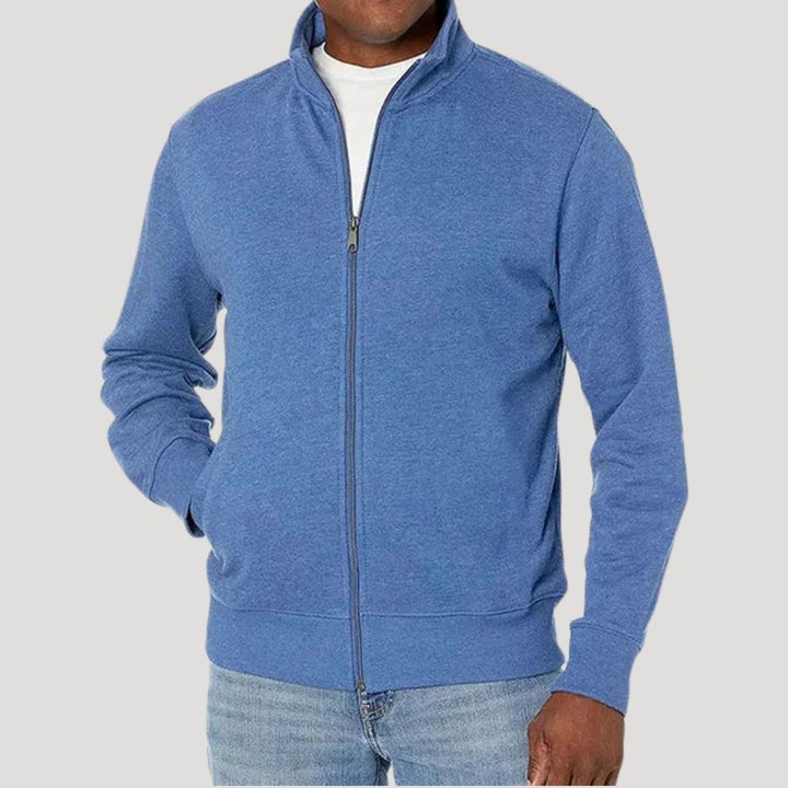 Praktische Herren Jacke mit Reißverschluss für Herbst in Hellblau