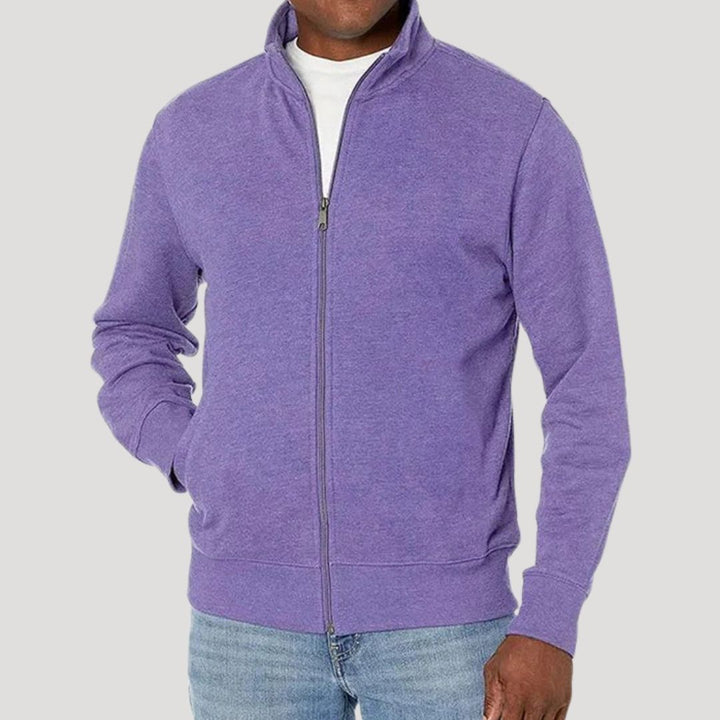 Praktische Herren Jacke mit Reißverschluss für Herbst in Lila