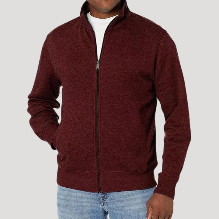 Praktische Herren Jacke mit Reißverschluss für Herbst in Rot