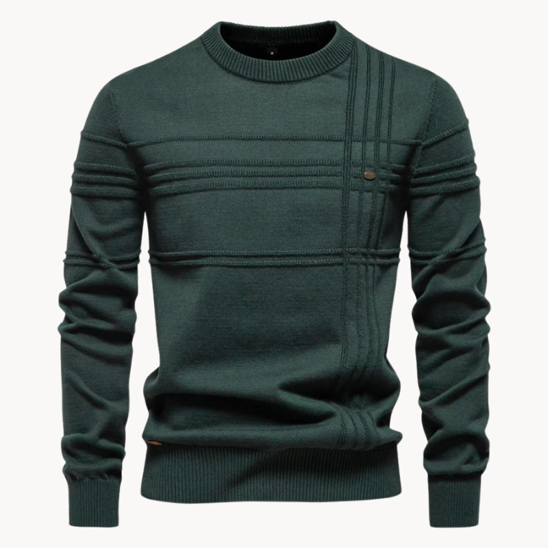 Pullover Herren mit elegantem Slim-Fit-Schnitt in Grün