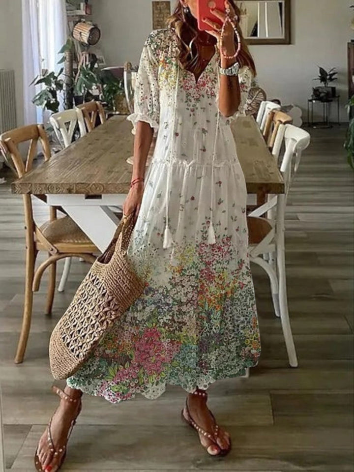 Poppy Boho Strandkleid mit V-Ausschnitt foto 7