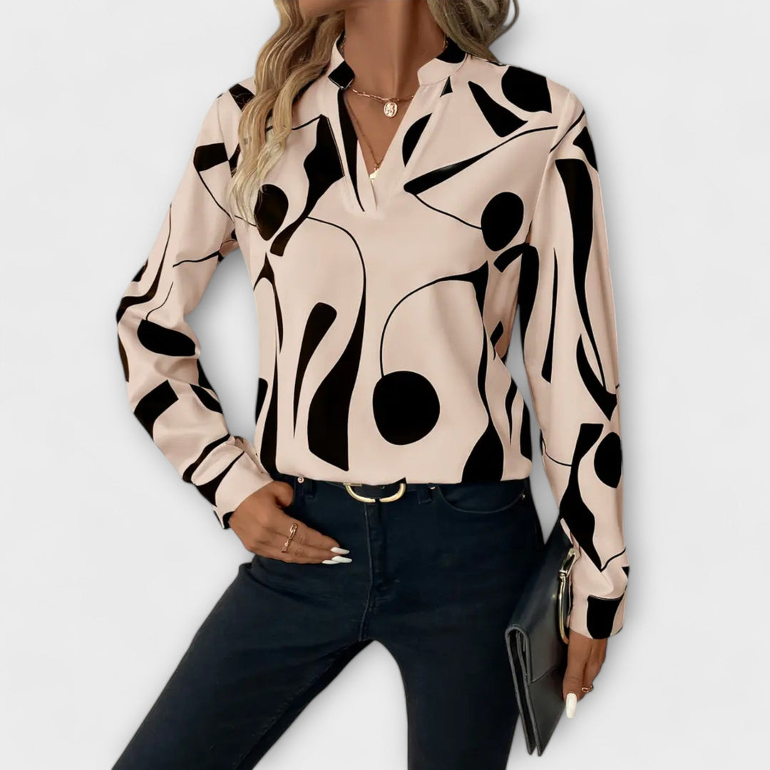 Raffinierte Pflegeleicht-Bluse in Beige