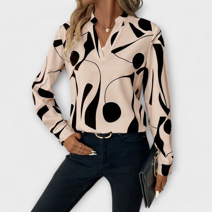 Raffinierte Pflegeleicht-Bluse in Beige