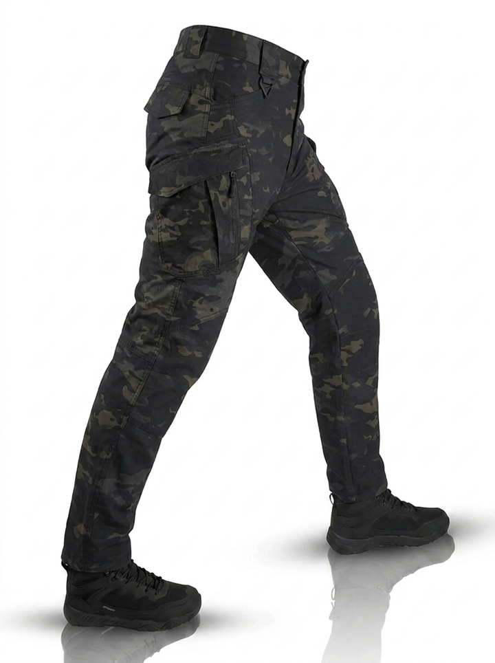 Robuste Herren-Hose für Werk und Freizeit in Schwarz und Grau Military Style