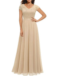 Julia | Damen Maxi Hochzeitsgastekleid aus Spitze