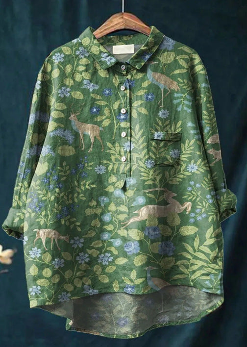 Romantische Vintage-Bluse in Drucken  10