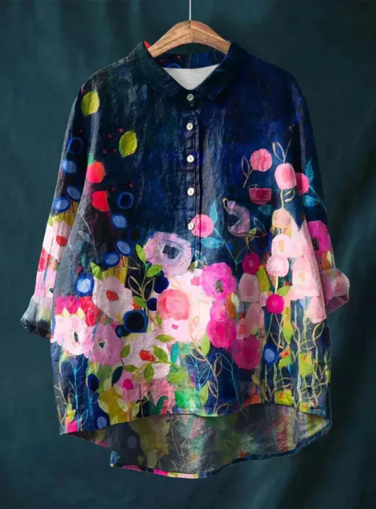 Romantische Vintage-Bluse in Drucken  11
