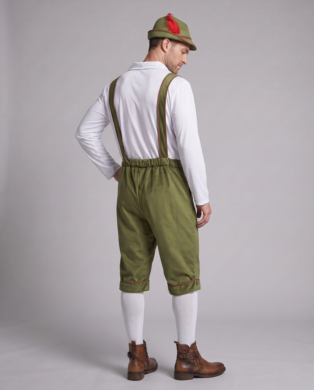 Rustikale Herren Lederhose zum Oktoberfest (3)