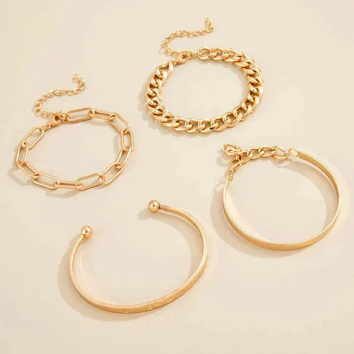 Elegantes Elan Mercer Gold-Armband-Set