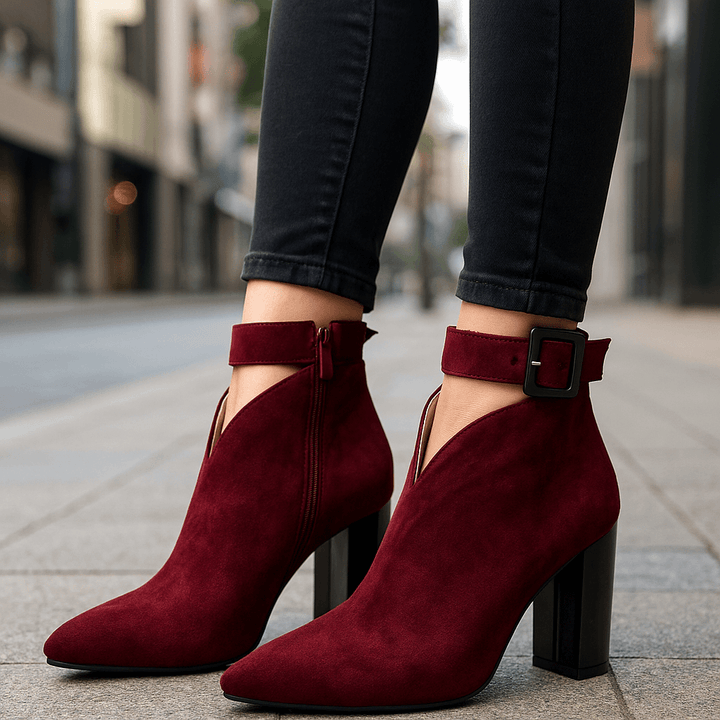 Samtige Damen Stiefeletten für Herbst-Looks