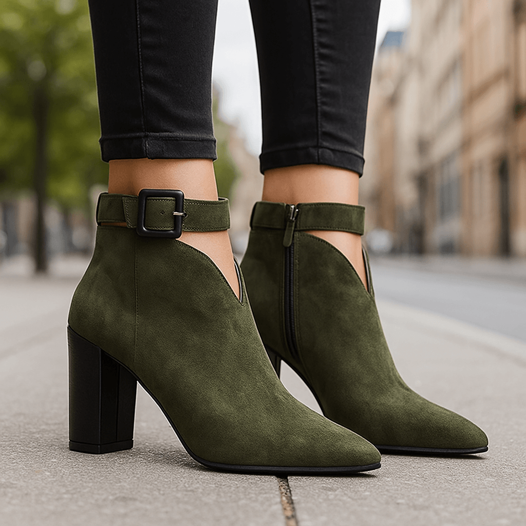 Samtige Damen Stiefeletten für Herbst-Looks (2)