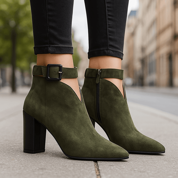 Samtige Damen Stiefeletten für Herbst-Looks (2)