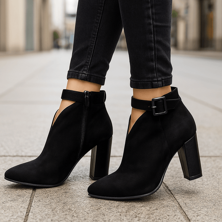 Samtige Damen Stiefeletten für Herbst-Looks (3)