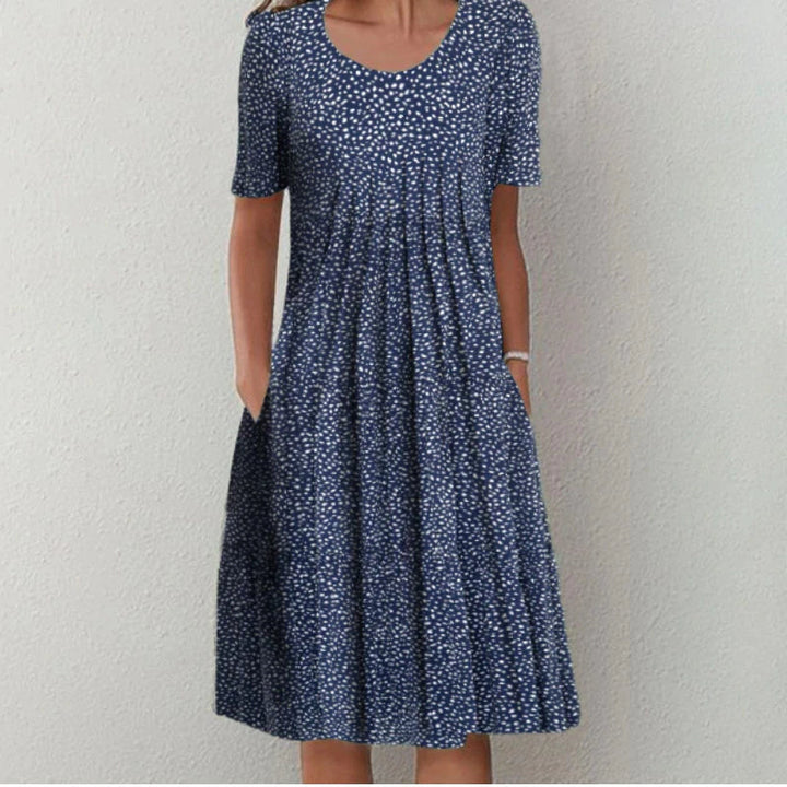 Schickes Midi-Kleid für Hochzeitsgäste in Blau