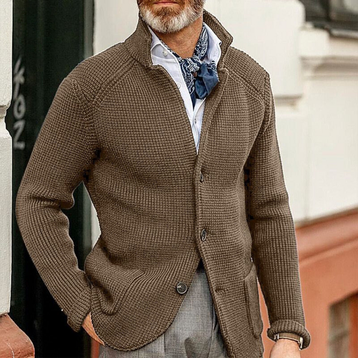 Schwarze Herren Jacke Casual Elegant Essential in Braun