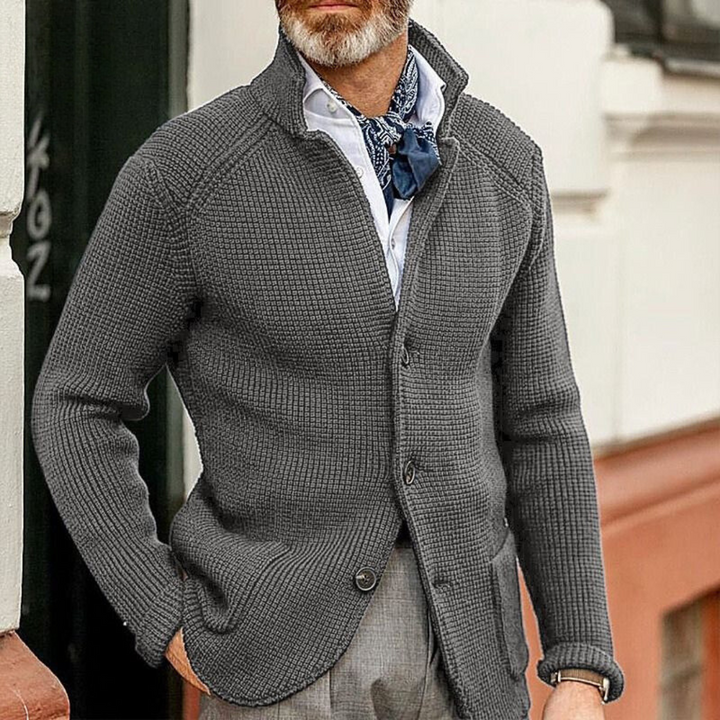Schwarze Herren Jacke Casual Elegant Essential in Grau