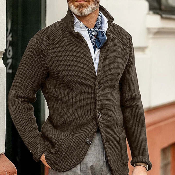 Schwarze Herren Jacke Casual Elegant Essential in Kaffee