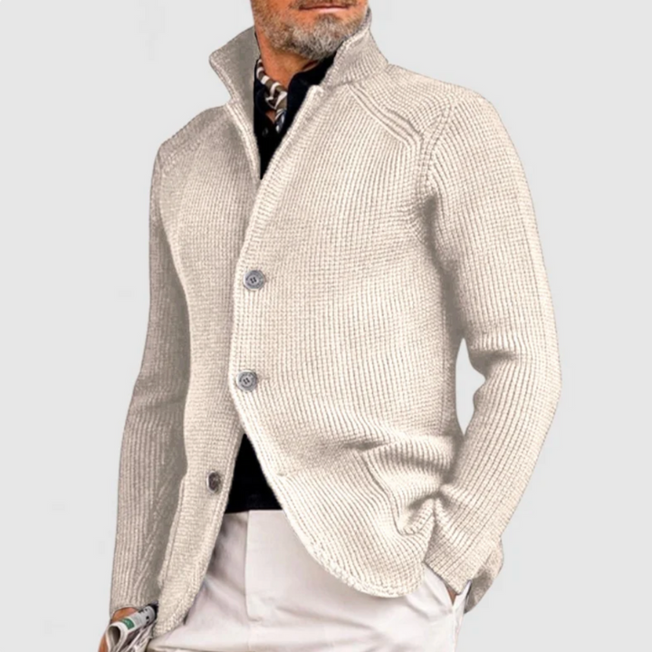 Schwarze Herren Jacke Casual Elegant Essential in Weiß