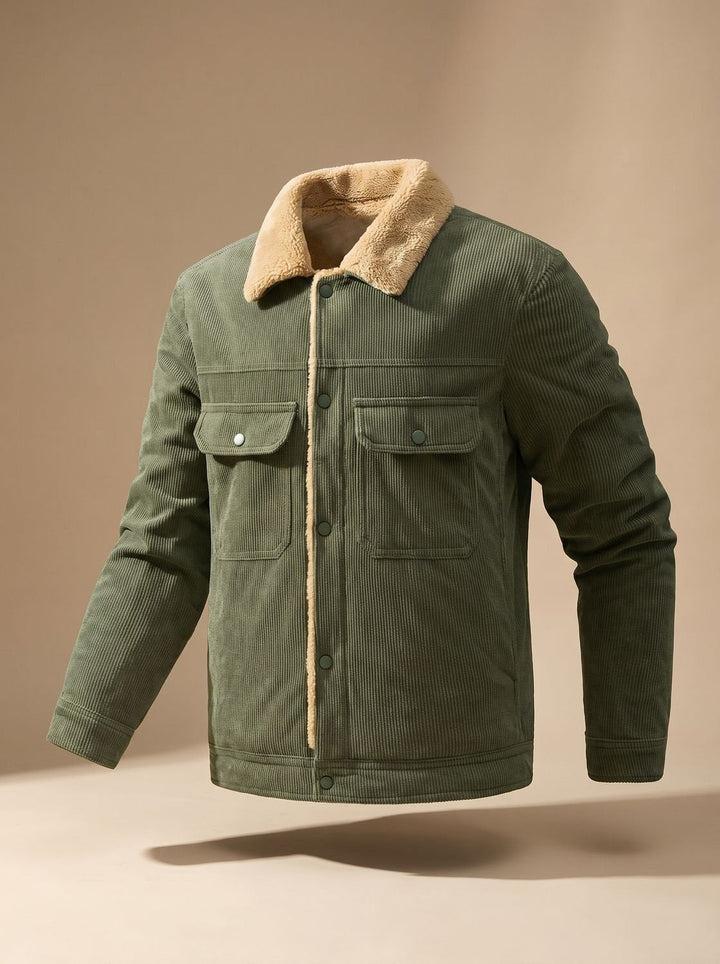 Sherpa-Gefütterte Herren Übergangsjacke aus Kord