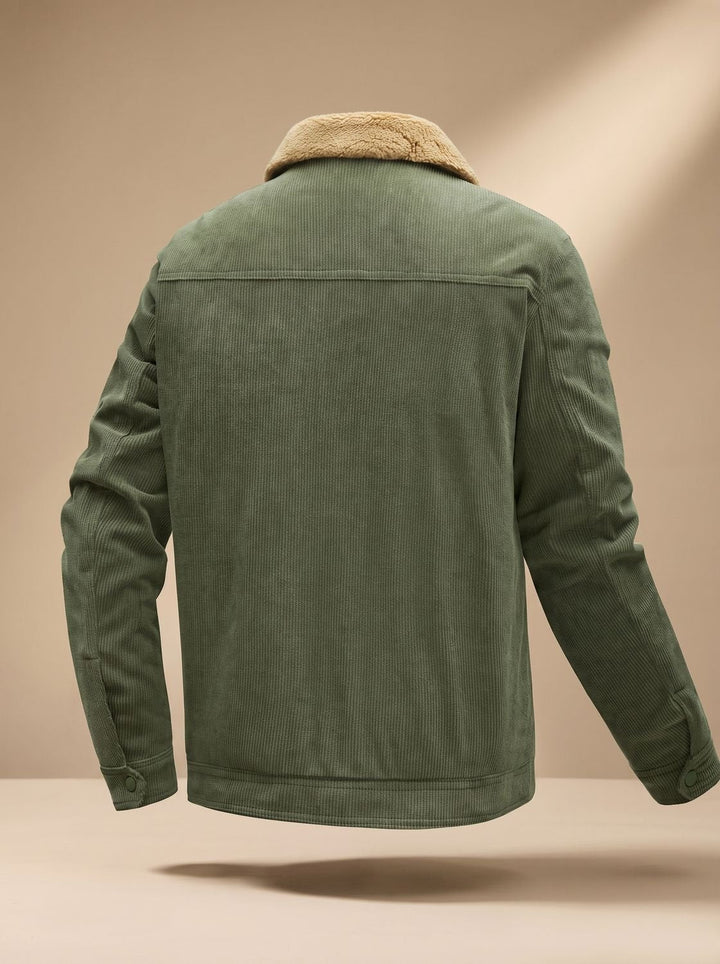 Sherpa-Gefütterte Herren Übergangsjacke aus Kord (2)