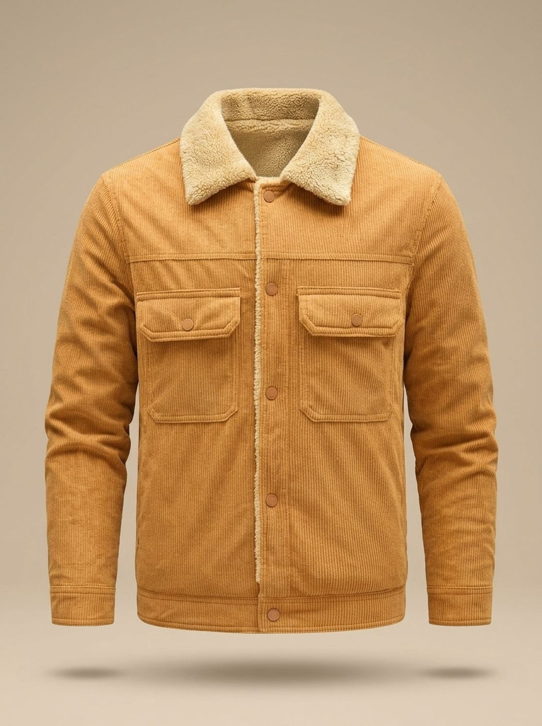 Sherpa-Gefütterte Herren Übergangsjacke aus Kord (4)