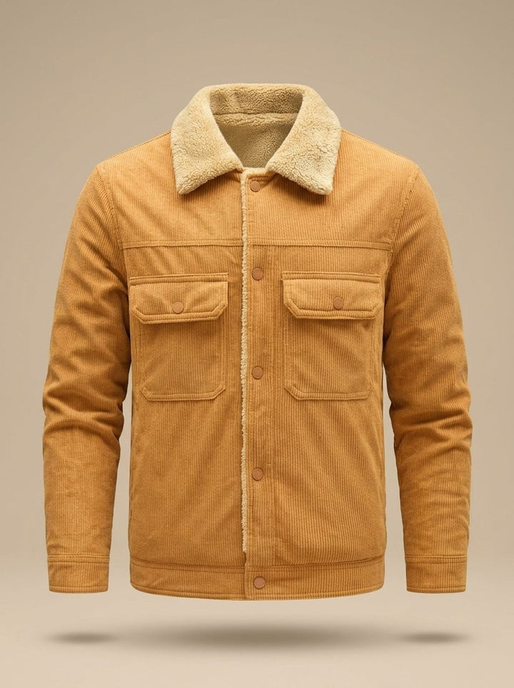 Sherpa-Gefütterte Herren Übergangsjacke aus Kord (4)
