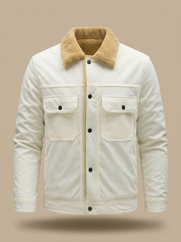 Sherpa-Gefütterte Herren Übergangsjacke aus Kord (5)