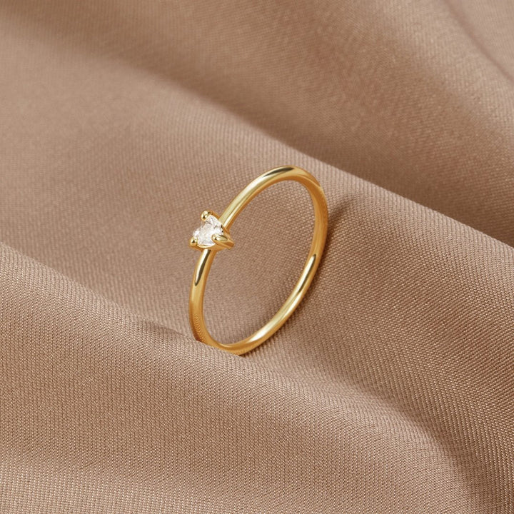 Liebes-Kristall-Herz-Ring