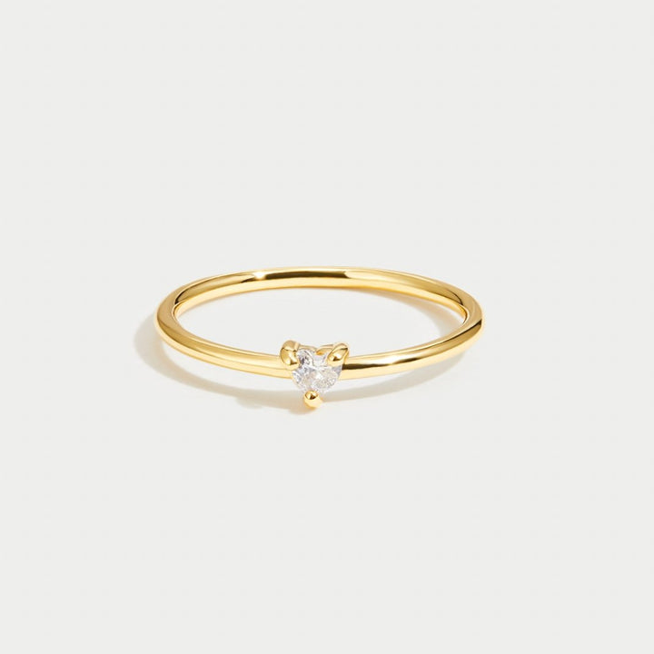 Liebes-Kristall-Herz-Ring