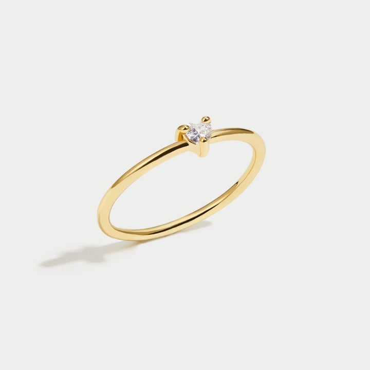 Liebes-Kristall-Herz-Ring