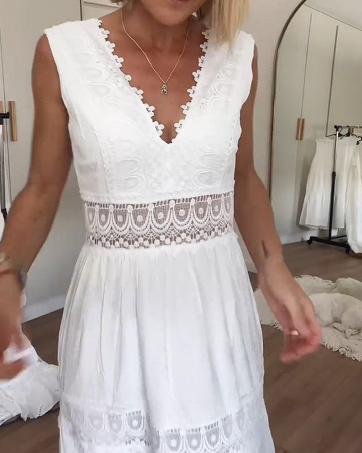 Spitzen Maxikleid im Boho-Stil für Hochzeitsgäste (3)