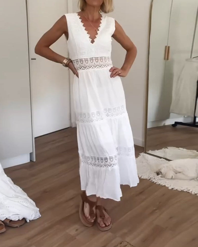 Spitzen Maxikleid im Boho-Stil für Hochzeitsgäste (6)