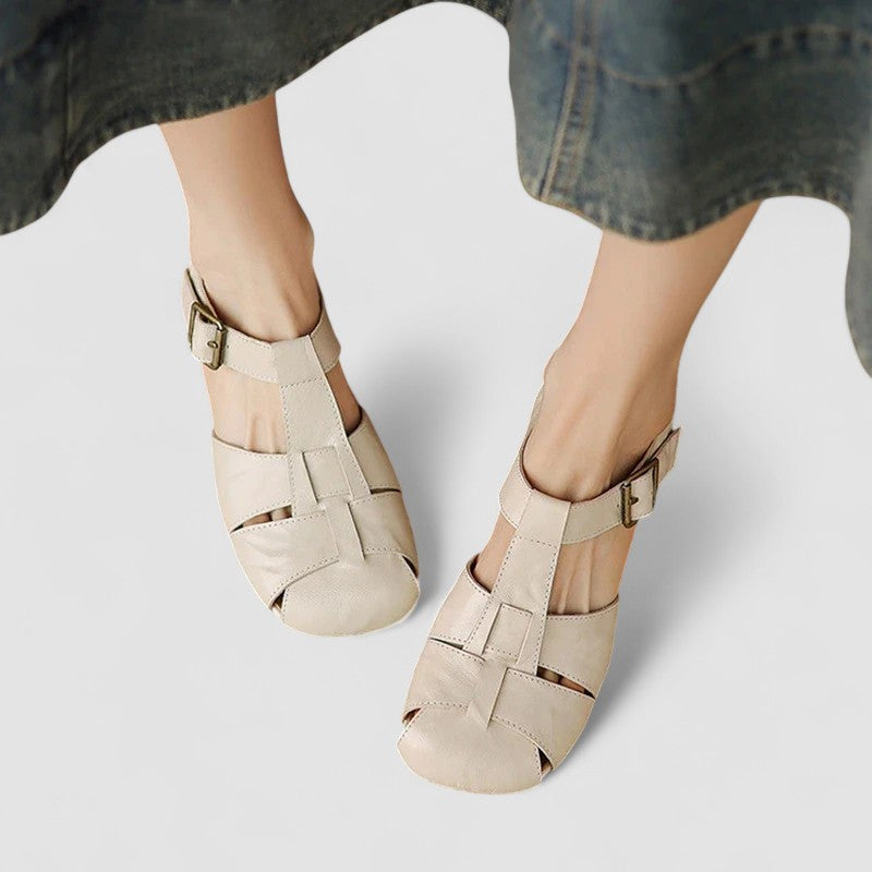 Stabile Orthopädische Mary Jane Schuhe in Beige