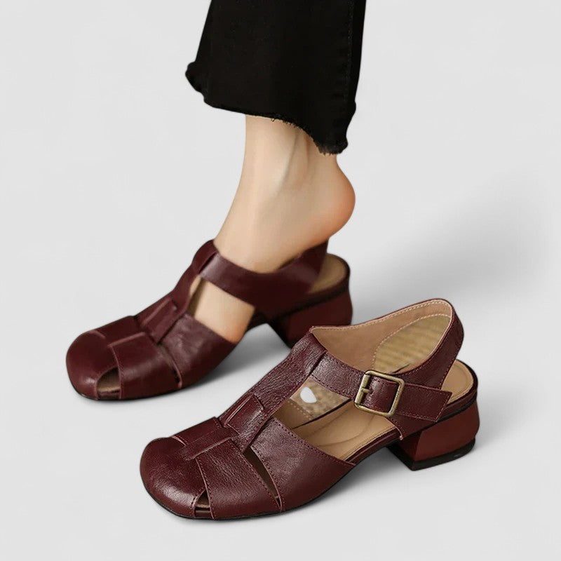 Stabile Orthopädische Mary Jane Schuhe in Braun