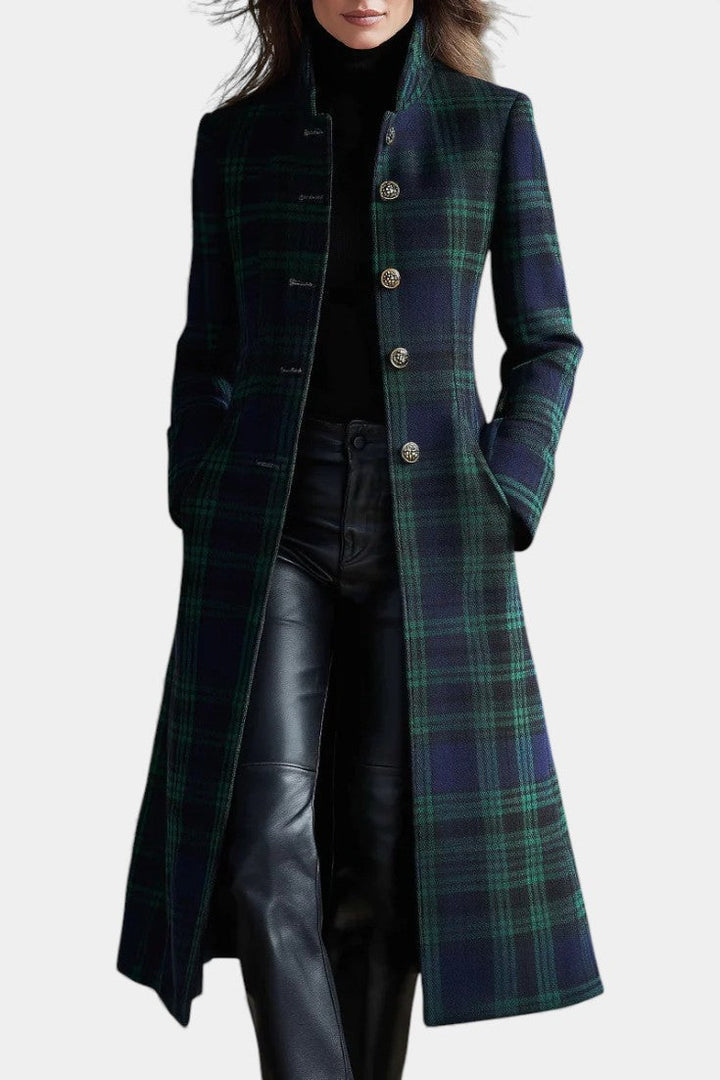Strukturierter Damen Trenchcoat Midilänge in Grün