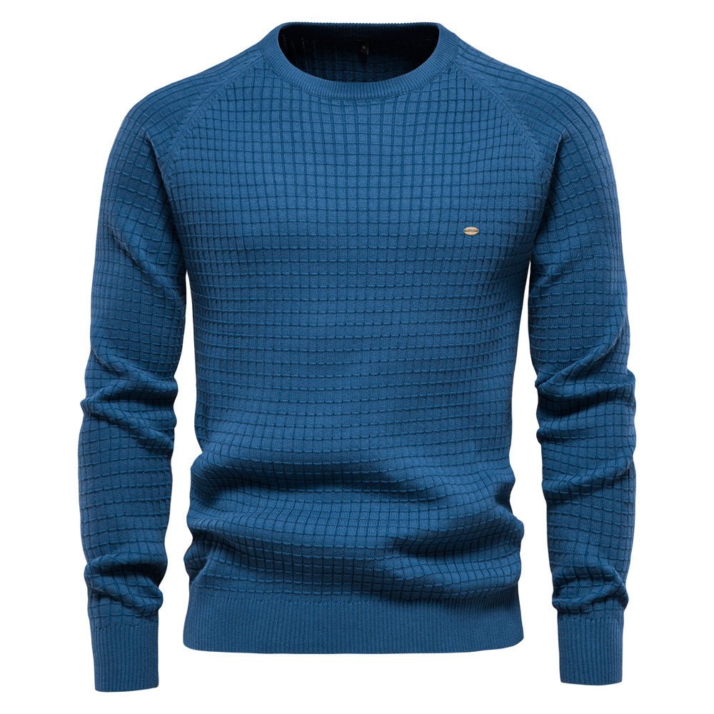 Strukturierter Herren Pullover für den Herbst in Blau